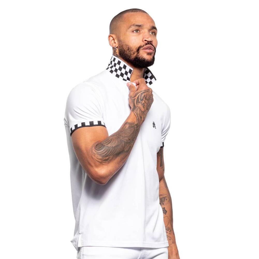 NEW EIGHT X frog finish line polo in white